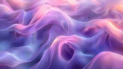Fototapeta premium Futuristic Abstract Digital Rendering in Soft Colors