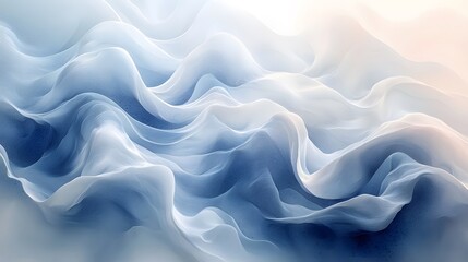 Fototapeta premium Mesmerizing Watercolor Blend of Soft White Tones