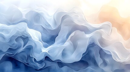 Obraz premium Ethereal Watercolor Abstract Painting in Soft Hues