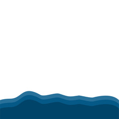 Flat Style Sea Water Waves