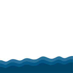 Flat Style Sea Water Waves