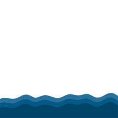 Flat Style Sea Water Waves
