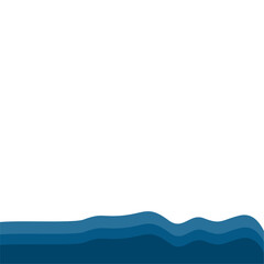 Flat Style Sea Water Waves