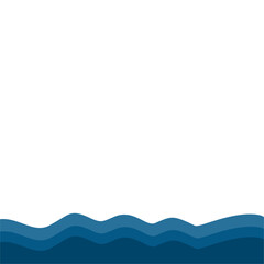 Flat Style Sea Water Waves