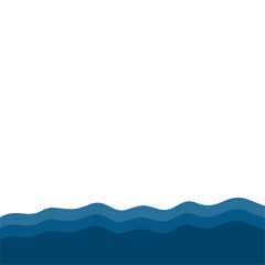 Flat Style Sea Water Waves