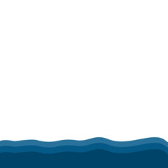 Flat Style Sea Water Waves