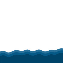 Flat Style Sea Water Waves