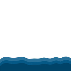 Flat Style Sea Water Waves
