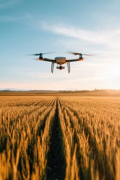 drone in a field