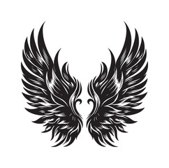 wings icon set Collection Vector illustration