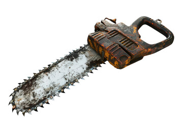 Chainsaw Isolated on Clear Transparent Background HD Ultra HD Image for Power Tools and Stock Photography Projects