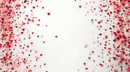 Obraz premium Bold Red Heart Brush Stroke - Expressive Love Art on White Background