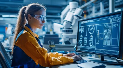 A team of engineers using advanced technology to monitor and adjust industrial processes in real-time, highlighting the role of innovation in maintaining operational excellence