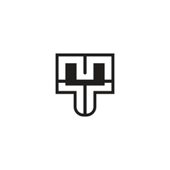 TM and MT letter logo design template