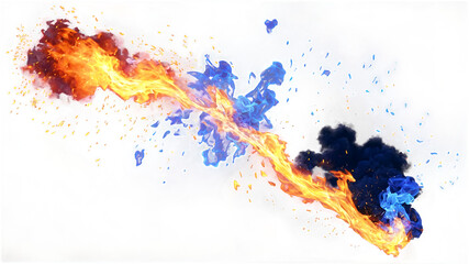 Dynamic Fire Particle PNG on Transparent Background
