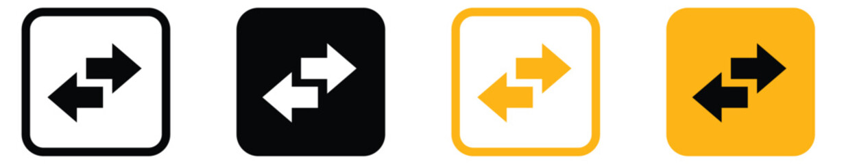 Arrows data transfer icon, exchange arrow icons - Swap icon with two arrows.
