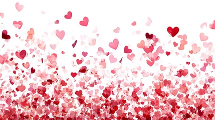 Bold Red Heart Brush Stroke - Expressive Love Art on White Background