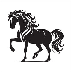 Obraz premium Horse Silhouette Vector Art Illustration