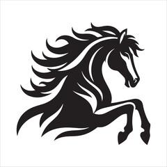 Fototapeta premium Horse Silhouette Vector Art Illustration