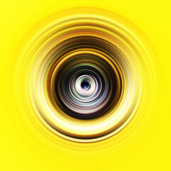 Colorful radial motion effect. Abstract rounded background. Color curves and sphere.