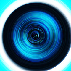 Colorful radial motion effect. Abstract rounded background. Color curves and sphere.