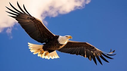 Obraz premium The image exudes a sense of serenity and majesty, capturing a moment where the eagle’s natural power and beauty are on full display.