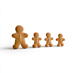 a group of gingerbread men standing in a row