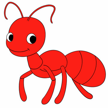 cartoon red ant