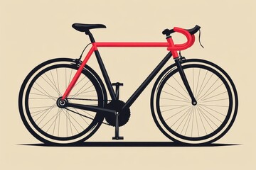 Fototapeta premium a bicycle is shown in a minimalist style