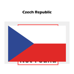 Czech republic flag single isolated vector icon