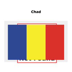 Chad flag single isolated vector icon