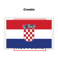 Naklejka premium Croatia flag single isolated vector icon