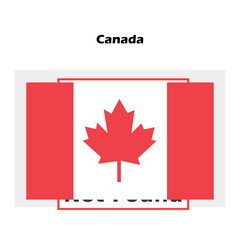 Canada flag single isolated vector icon