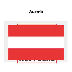 Austria  flag single isolated vector icon