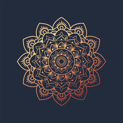 Ornamental luxury mandala pattern. Mandala with golden color arabesque floral pattern islamic east style.