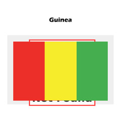 Guinea flag single isolated vector icon