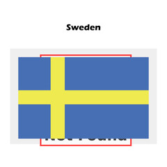 Sweden flag single isolated vector icon