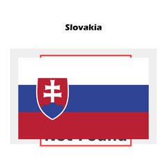 Slovakia flag single isolated vector icon