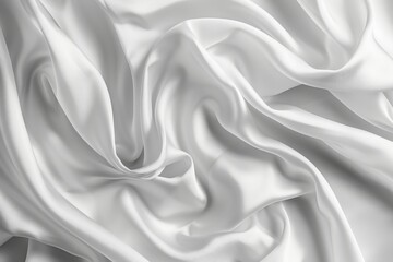 Obraz premium A white fabric with a pattern of waves, generative ai image