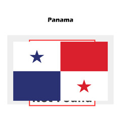 Panama flag single isolated vector icon