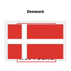 Denmark flag single isolated vector icon