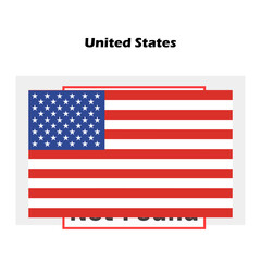 United states flag single isolated vector icon