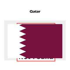 Qatar flag single isolated vector icon