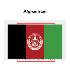 Afghanistan flag single vector icon