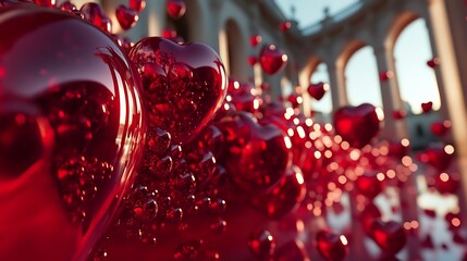 Bold Red Heart Brush Stroke - Expressive Love Art on White Background