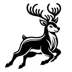 Reindeer vector icon illustration.