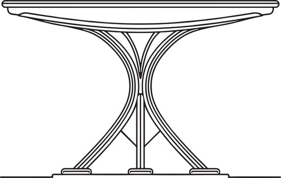 recommend clip art: Black and white table silhouette vector on white background