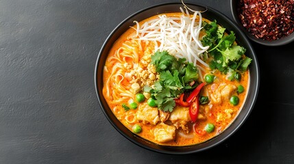 Inviting Bowl of Traditional Khao Soi Noodle Soup