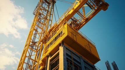 The Tall Yellow Construction Crane