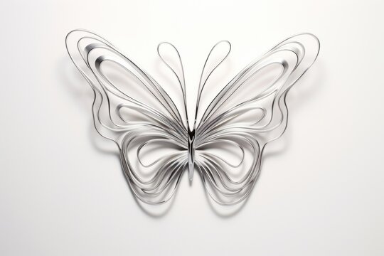 recommend clip art: A butterfly drawing sketch white background.